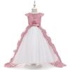 Kids' Formal Evening Dress with Train for Piano Performance or Catwalk