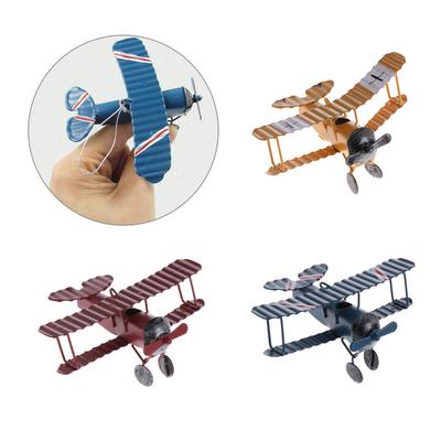 Vintage Metal Plane Mold Glider Biplane Pendant Airplane Model Toy Home Decor