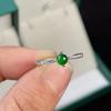 New In  Inlaid Natural An Jade Green Bead  Rings For Women Classic Style Party Exquisite Jewelry Opening Adjustable