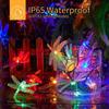 Outdoor Dragonfly Solar Fairy Lights Decorative LED String Lights Garland 8 Modes for Garden Patio Wedding Christmas Party Decor