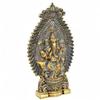 Metall Ganesh Idol Ganpati Sitzend Auf Maus Statue, Höhe 27 cm, Gold Antik