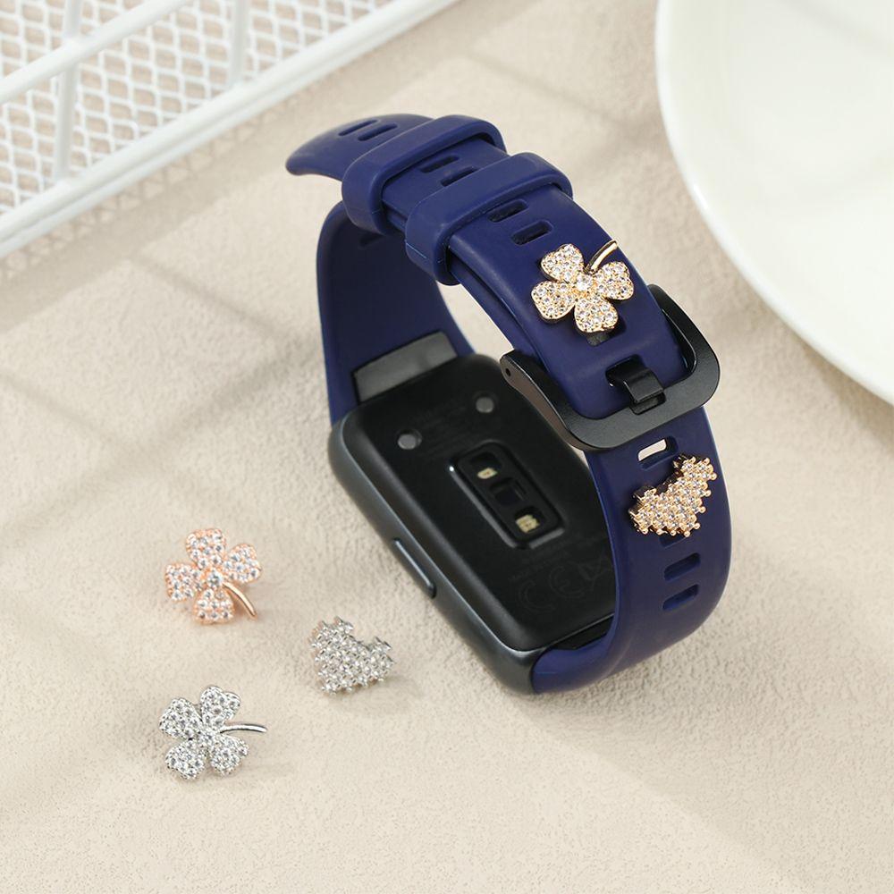 Accessories Diamond Ornament For Iwatch Bracelet Silicone Strap Accessories Metal Charms Decorative