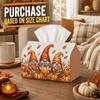1pc Nordic Mythical Tissue Box - Gnome Dwarf Pumpkin Flora Napkin Storage Box, Suitable for Rolls/facial Tissues/single Sheets,available for Autumn Ro