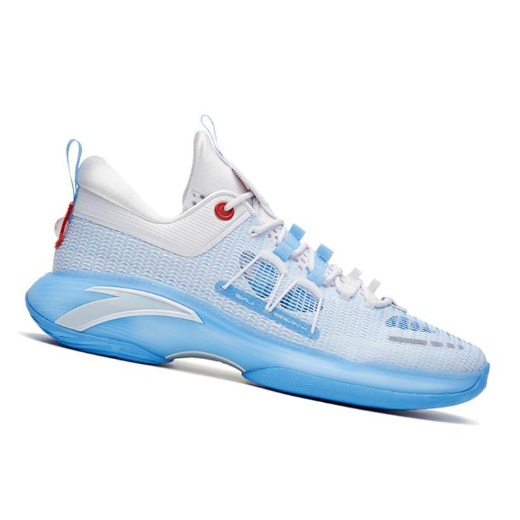 Anta Nitrogen Technology Cushioning Slip Resistant Low top Basketball Shoes Men's White Blue, Los Angeles, Mann PE 912321105S-4