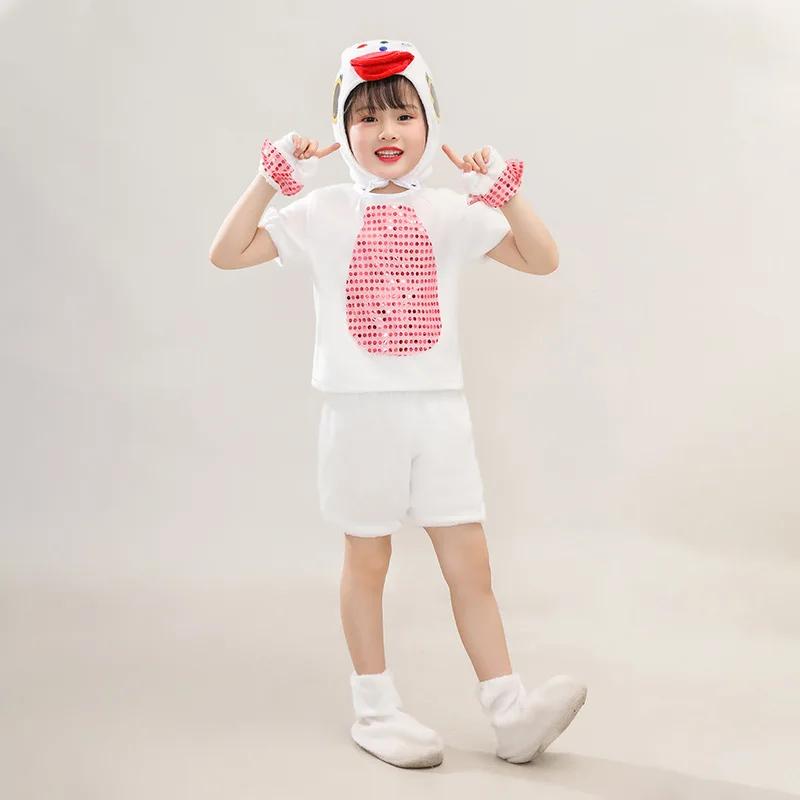 New Children Kids Adult Halloween Duck Chicken Chick Costume Skirt Tutu Yellow Bodysuit Outfit Dance Performance