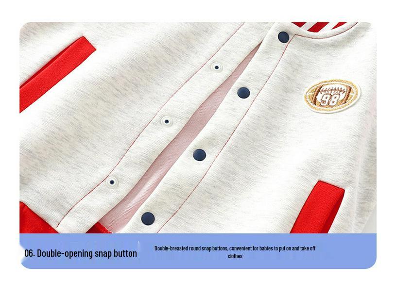 2024 Frühling/Herbst Kinderjacke im Baseballstil: Dick, Lässig, Modisch für Jungen & Mädchen, Größen für Mittelgroße & Große Kinder