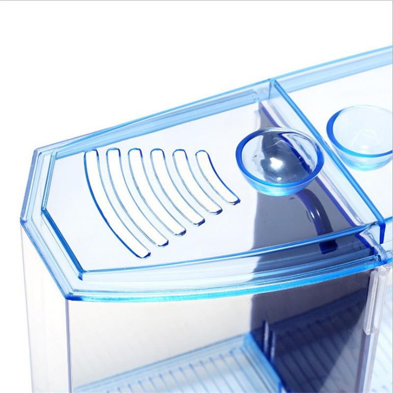 Cutie mare de pești de luptă cu compartiment dublu Eco Rumble Fish Aquarium Mini Aquarium Plastic Isolation Box Box reproduction