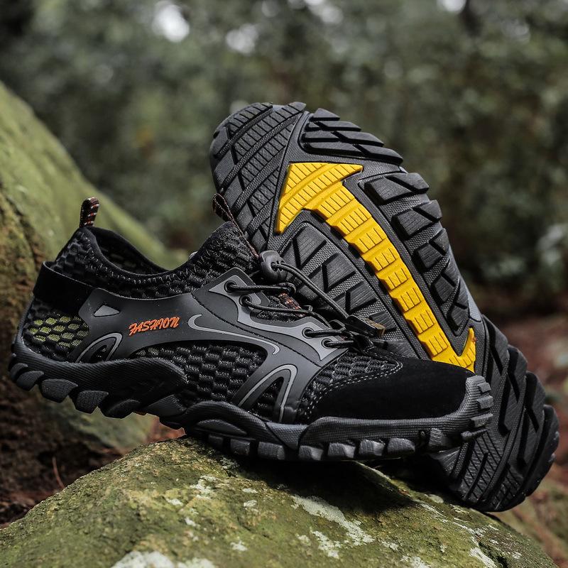 

Men s Breathable Flyknit Outdoor Hiking Shoes - Large Size, Wading & Casual Sports Footwear 46