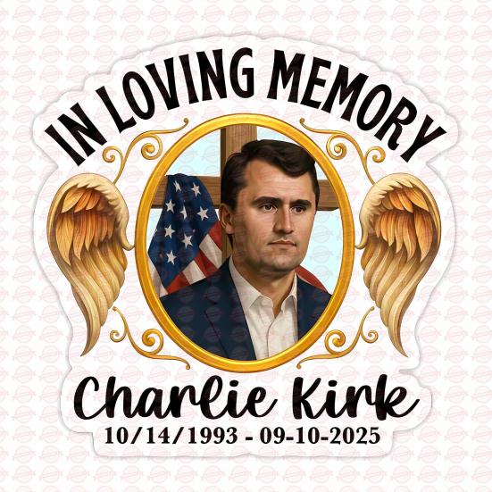 10Pcs Commemorative Charlie Stickers Patriotic Vinyl Decals USA Flag Laptop Decal for Car Water Bottle Vehicle Window Decals