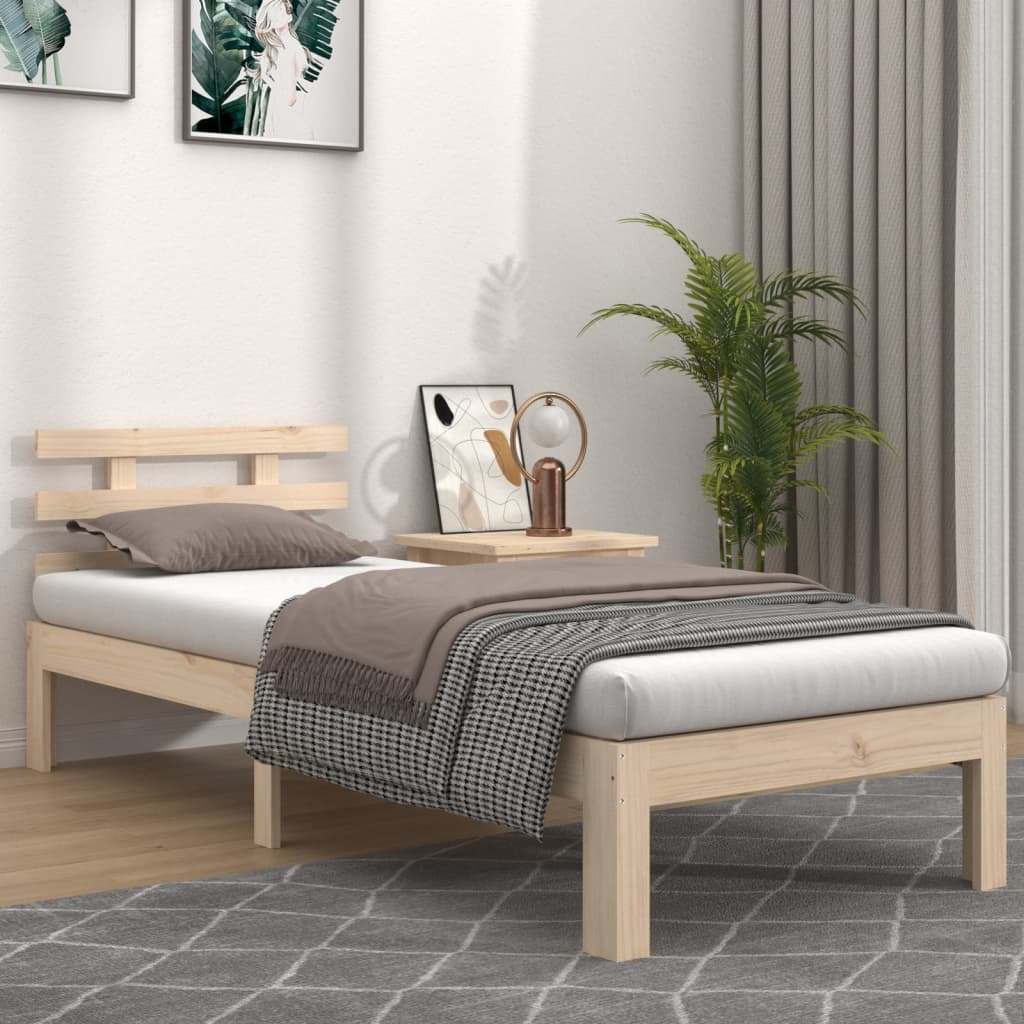 Solid Wood Bed 75 X 190 Cm