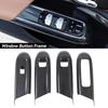 Carbon Fiber Window Control Panel Glass Lift Switch Cover Decoration Trim for Mercedes Benz E260L E300L 2024 LHD Car Accessory