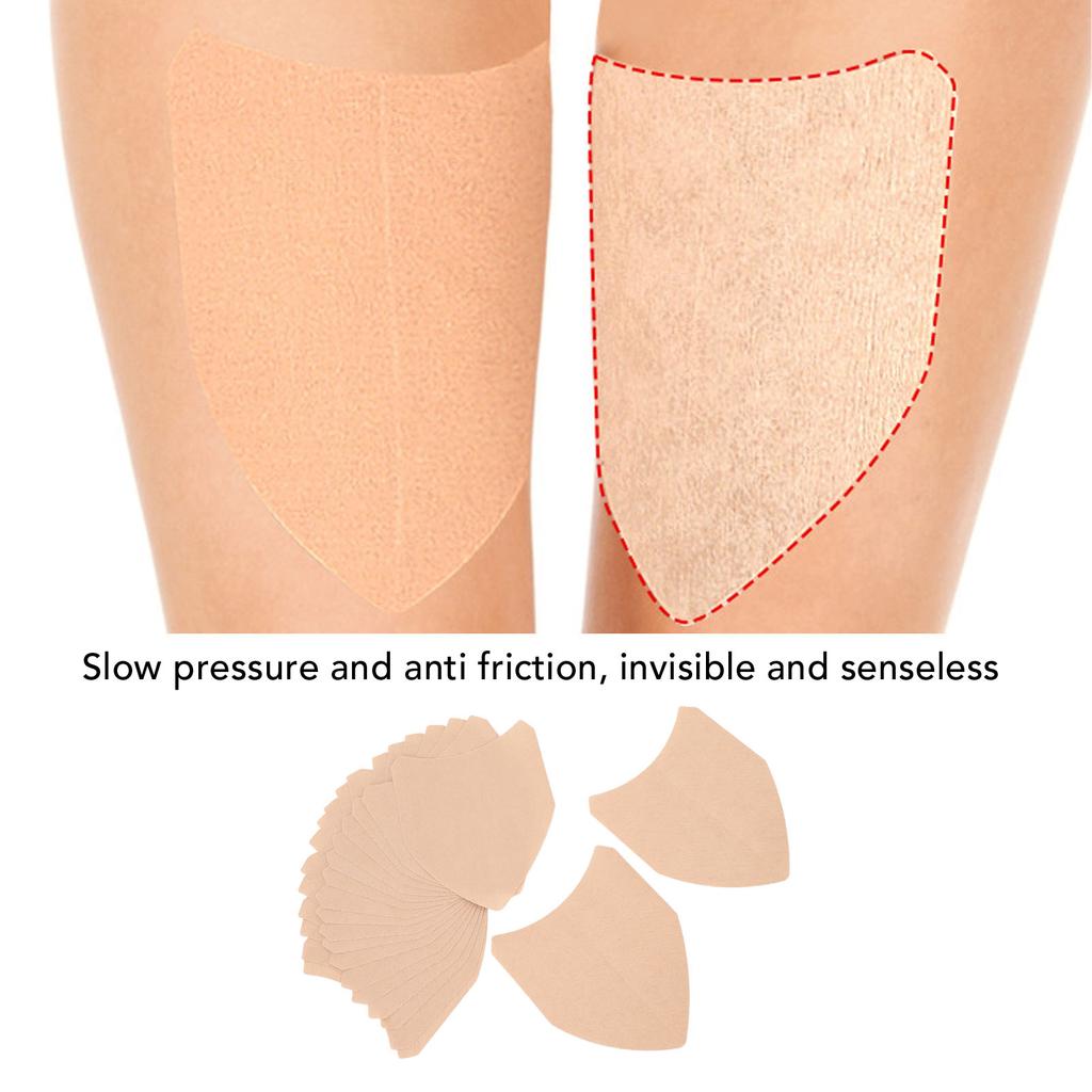 20 Pcs Anti Chafing Skin Tape V Shaped Skin Color Elastic Non Woven Fabric Self Adhesive Thigh Rubbing Prevention Friction Patches