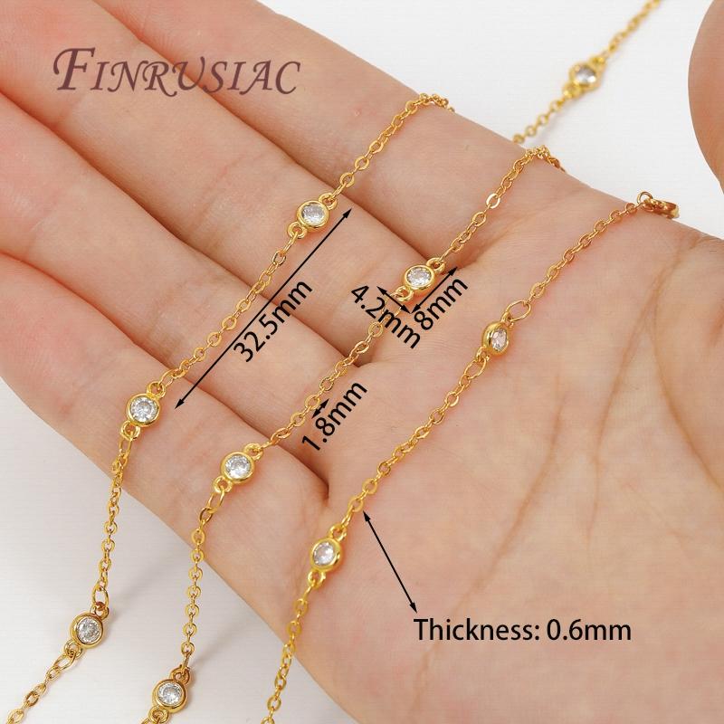 1 Meter 18K Gold Plated Brass Chain Necklaces Making Accessories,Decorative Chain For Jewellery,DIY Jewelry Chains Fittings