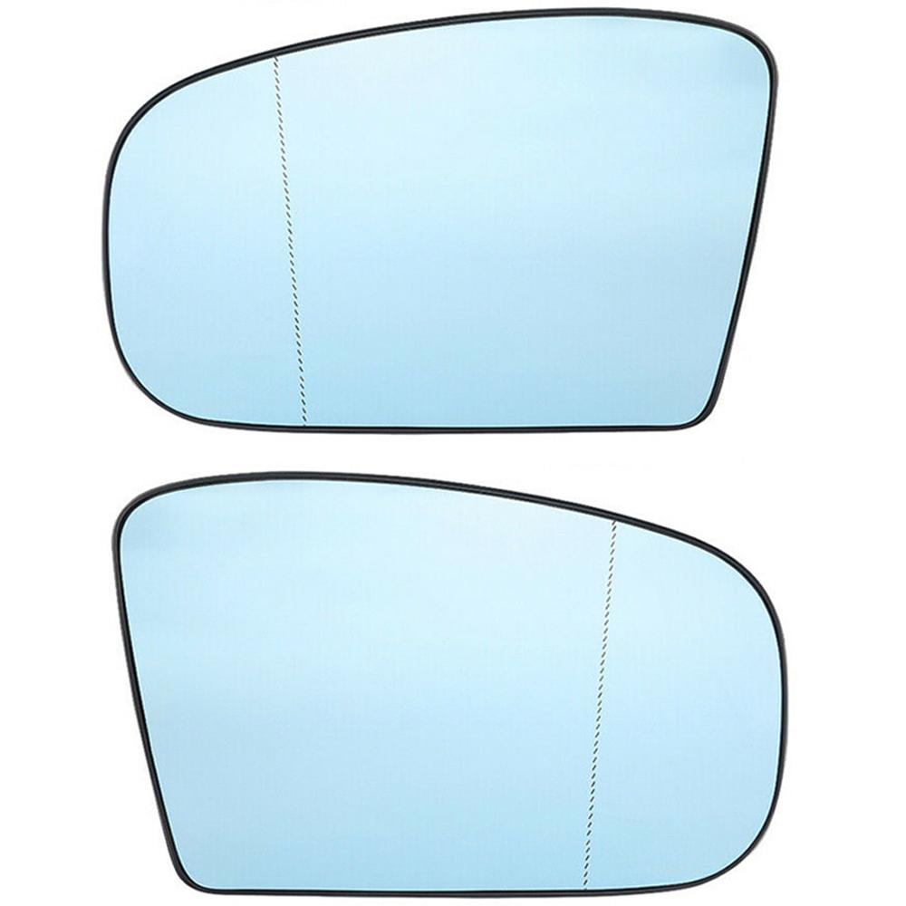 Left Right Heated Side Mirror Glass Rearview Mirror White Blue Lens for Mercedes Benz S-Class W220 1998 1999 2000 2001 2002