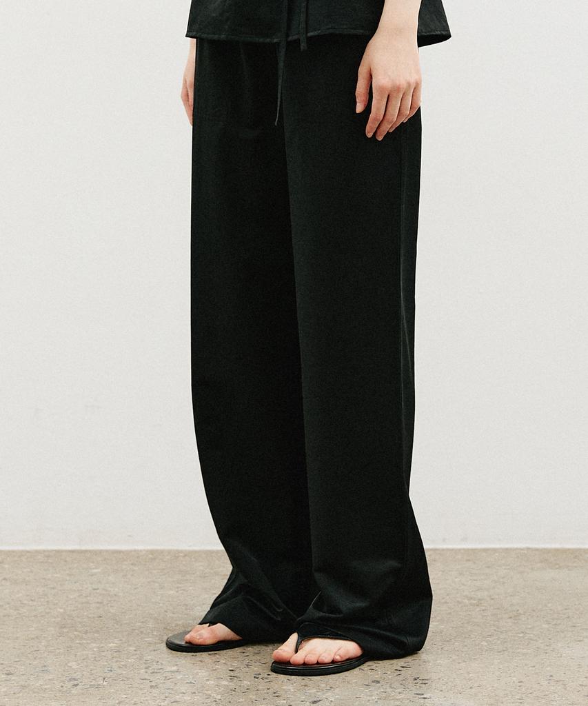 Artid Summer String Wide Pants_Black
