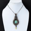 Tibetan Turquoise Pendant Copper Wire Wrapped Gemstone Pendant Handmade Wire Wrap Jewelry Dainty Pendant Wedding Gift Amazing Copper Jewelry