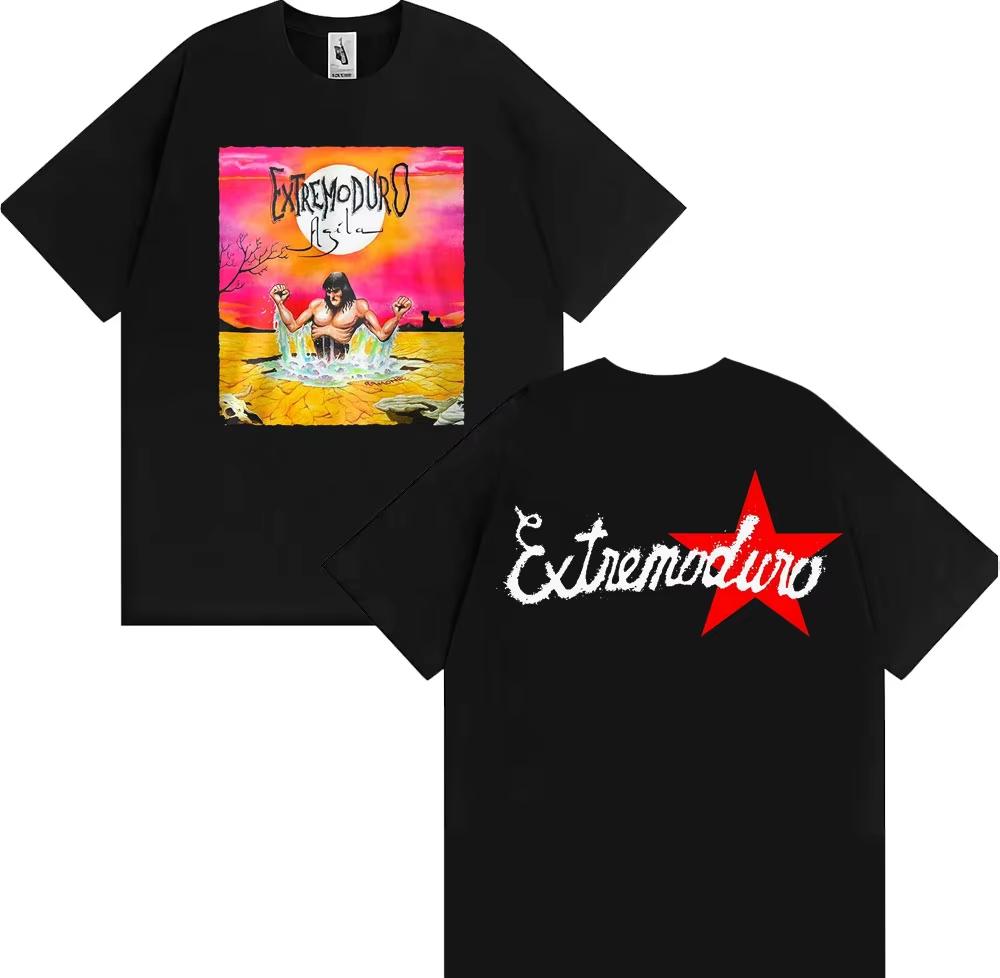 2026 Summer Rock Band Extremoduro Tour 2025 Printed T Shirt Hip Hop Punk Street Tshirts Casual Suitable For Both Men And Women