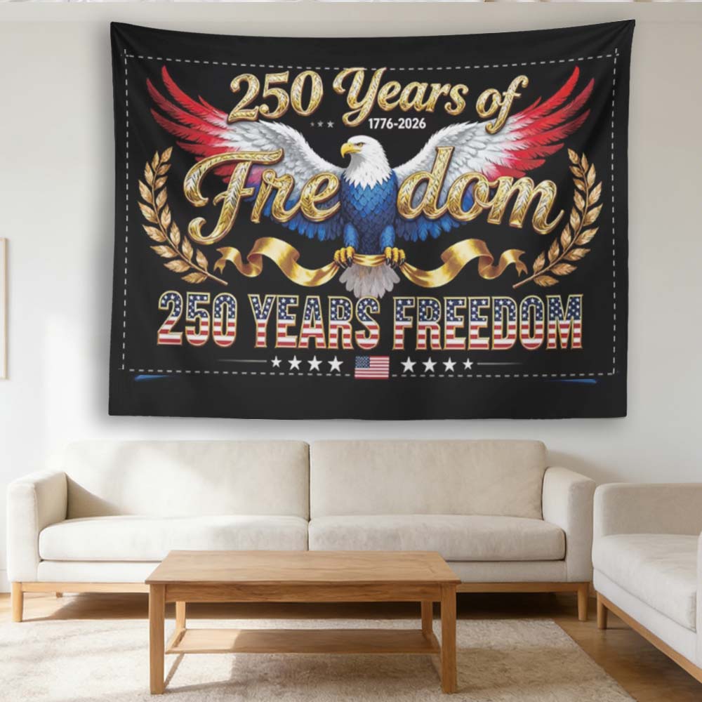 

1pc USA 250th Anniversary Decoration Flag Tapestry Fabric Wall Hanging for Patriotic Home Decor 74x94cm(29x37in)