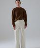 Owaiwai Boucle Half-Neck Wool Knit_Brown