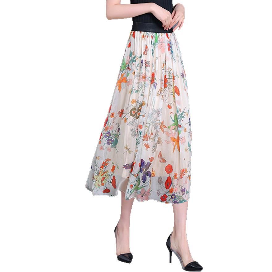 Silk skirt women's  dress new small age-reducing design mulberry silk skirt
