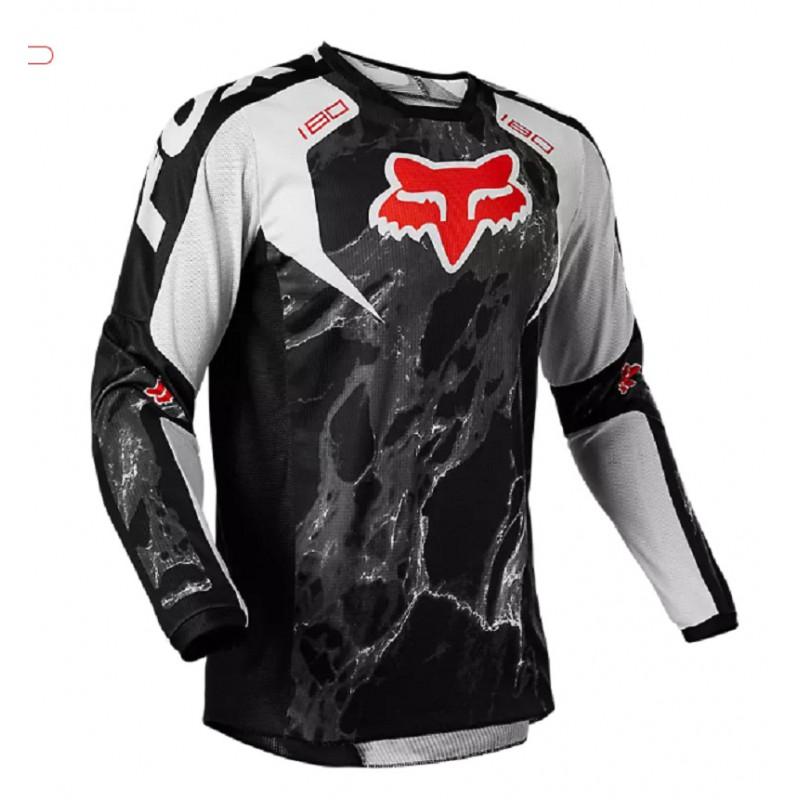 Mens Quick-Dry Long Sleeve Cycling Jersey Mountain Bike Downhill Shirt UV Protection Sport Top