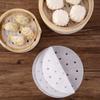 50pcs/100pcs 7.6cm/2.99in and 12.7cm/5in Food Grade Steamer Pad Circular Steamer Paper Silicone Paper Mantou Paper Baking Paper