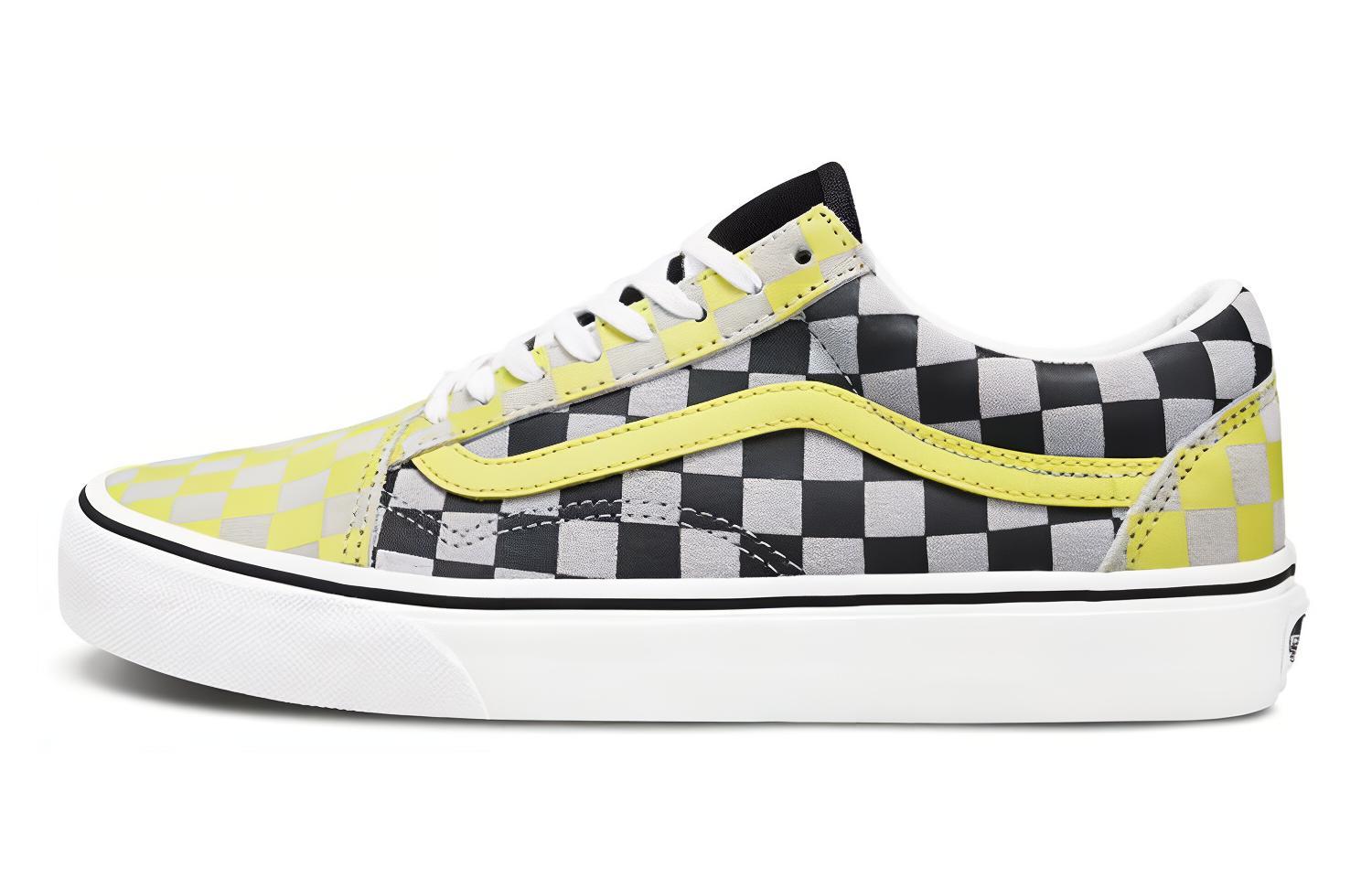 Женские кеды Vans Old Skool Черно-желтая клетка VN0A4U3BXF9 35