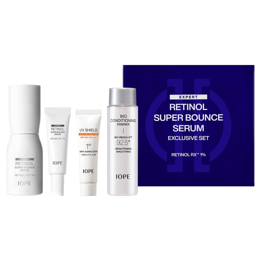 

IOPE Retinol Super Bounce Serum 30 мл специальный (+10 мл Сыворотка+48 мл Эссенция+10 мл Солнцезащитный крем)