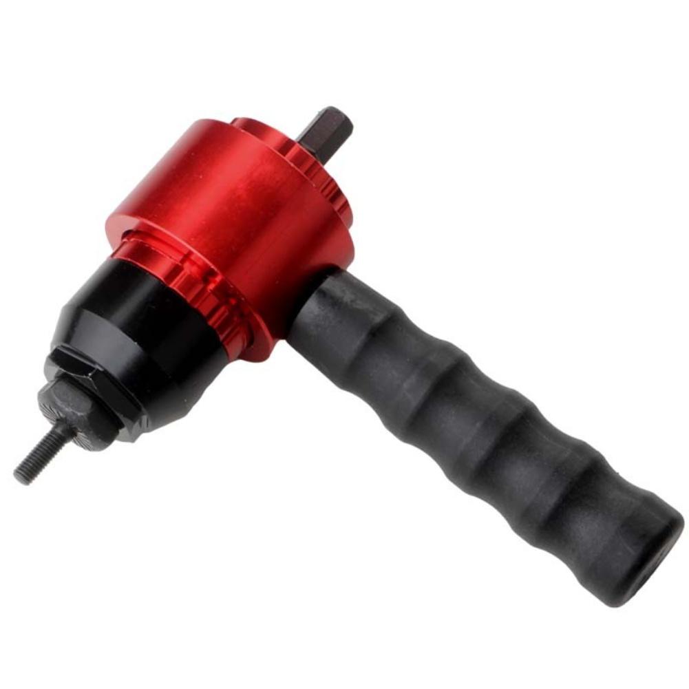 Electric Rivet Tool Adapter Kit Compatible with Cordless Drill Includes Handle Wrench and 5 Mandrels for Quick Nut Connection