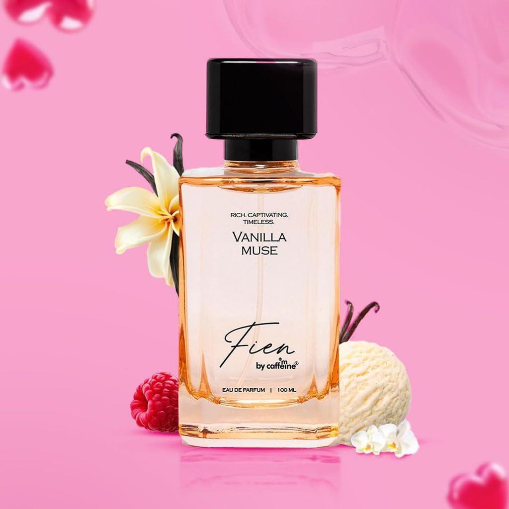 FIEN Perfume Vanilla Muse for Women | Sweet Gourmand Fragrance | 12 Hrs Long Lasting Eau De Parfum with Hazelnut, Peony & Vanilla Bean |