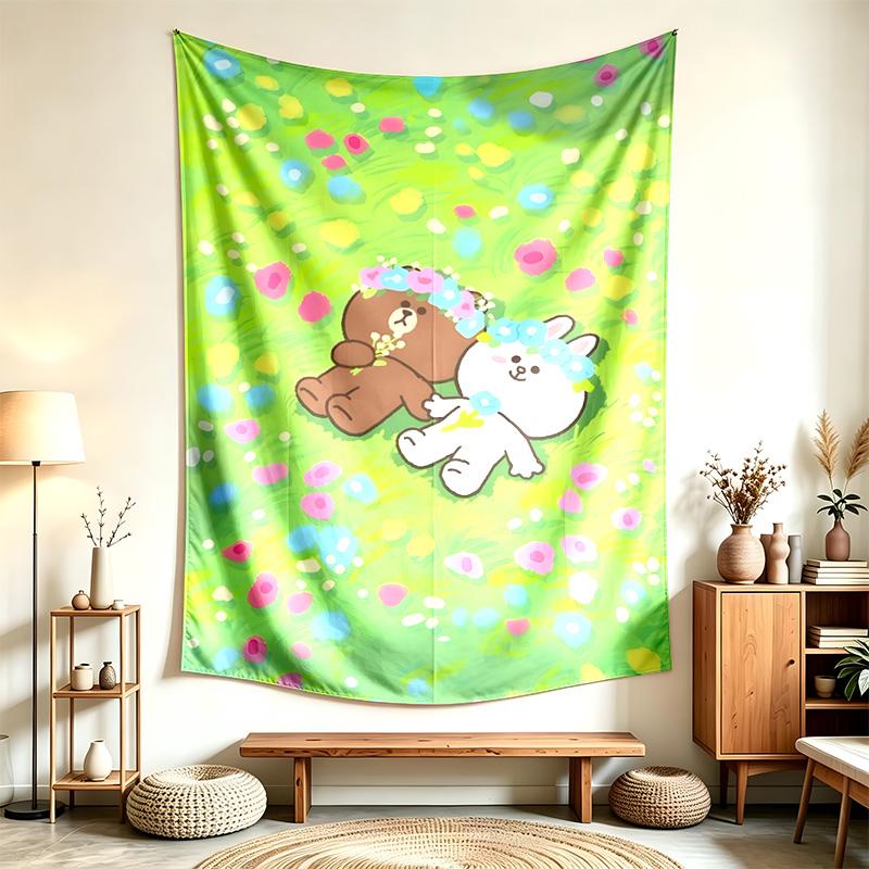 Line Friends (1) Tapestry Suitable For Decorating Homes Dorms And Bedrooms Soft To The Touch And A Perfect Gift For Friends And Family