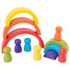 Kids Wooden Rainbow Stacking Toy Set Puzzle Blocks Color Shape Matching Educational Learning Toys for Children Birthday