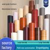 Wood Grain Self-Adhesive Film for Furniture Renovation - Cabinet, Wardrobe, and Desktop Imitation Wood Finish.