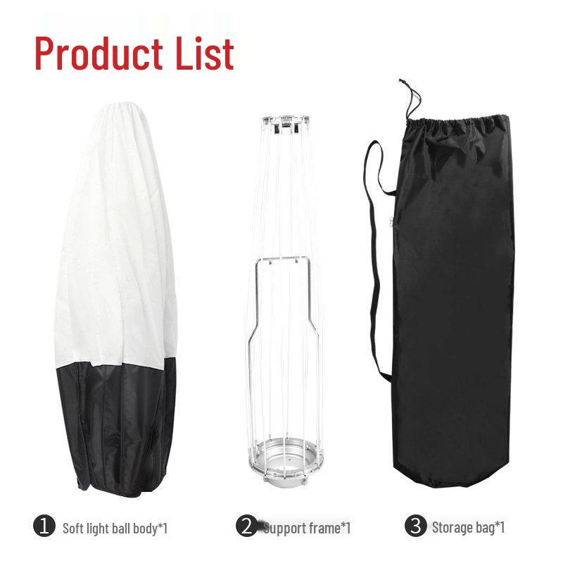 85cm Quick-Install Portable Spherical Softbox for Live Streaming and Studio Portrait Lighting