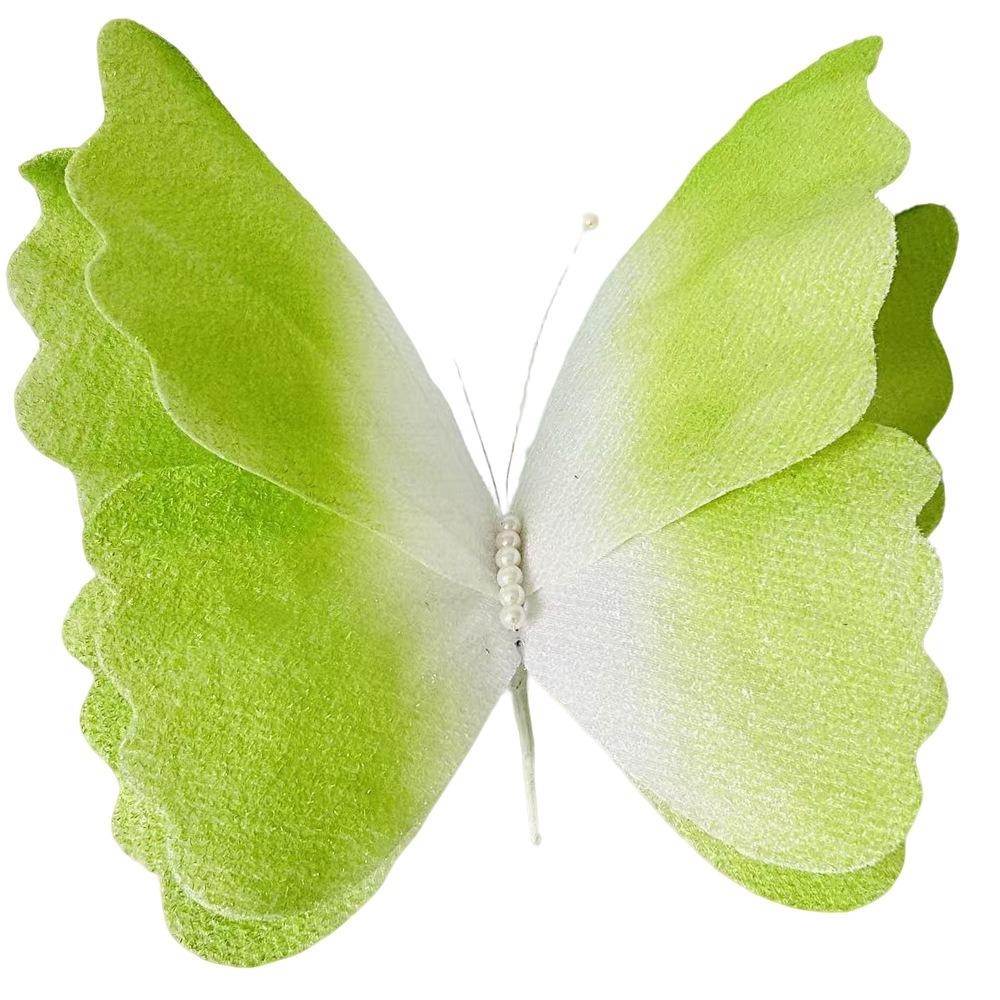 50cm Butterfly Wedding Decorations Gradient Color Design Simulated Felt Material Silk Wedding Decorations Silk Material зелёный