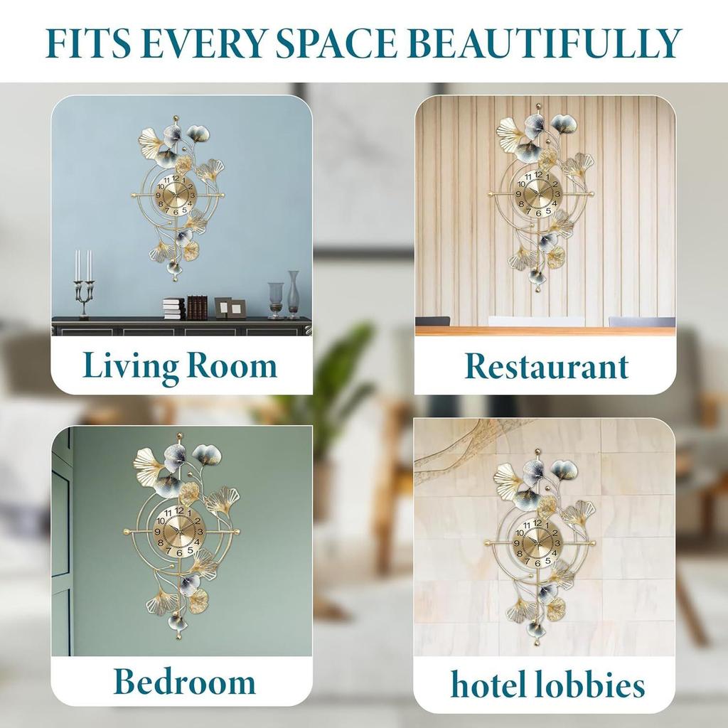 Metal Wall Clock for Living Room Designer Big Unique Clock for Wall Antique Handcrafted Wall Clock