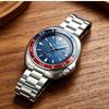 Business Mens Analog Watches Wateproof Diving Watch Luminous Dial Steel Band Daily Calendar Quartz Watch