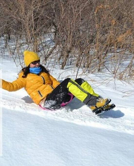 Esqui/Snowboard Freestyle Infantil Dobrável de 60 Mícron com Cabo Oco Liso