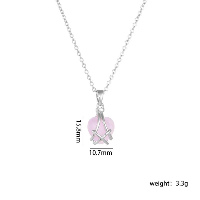 Birthday Stone Heart Necklace Niche Design for Women Light Luxury Necklace Design High-end Pendant Accessory Collarbone Chain