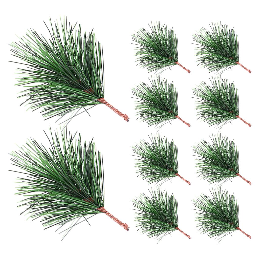 24pcs Christmas Tree Decorations Artificial Pine Picks Festive Ornaments For Xmas Crafts Centerpieces Party Supplies