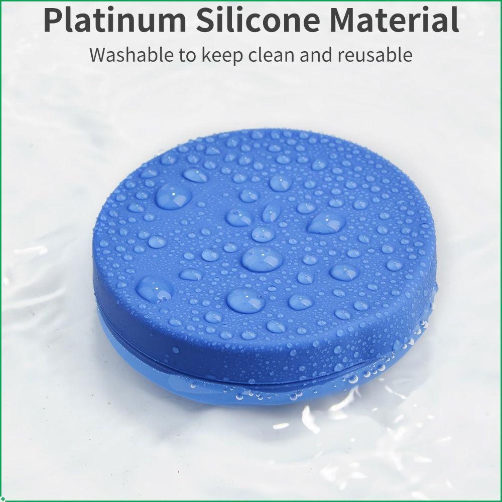 Round Shape Pill Organizer Silicone Supplement Organizer  Vitamin Cod Liver Oil Storage