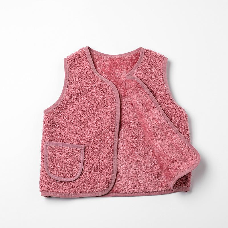 

Одежда для маленького мальчика Жилет Весна Детский Девочки Без рукавов Младенческий Однотонный Жилет Осень Детские Хлопковые Пальто 130cm розовый