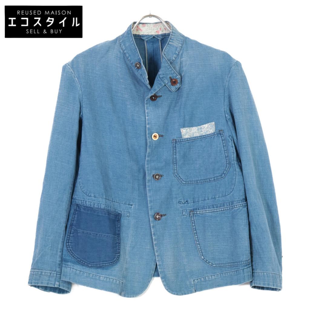 45R 8031024 Indigo Gomma Denim 908 All (Again, Autumn Sky Processing) Jacket 2 blueUsed