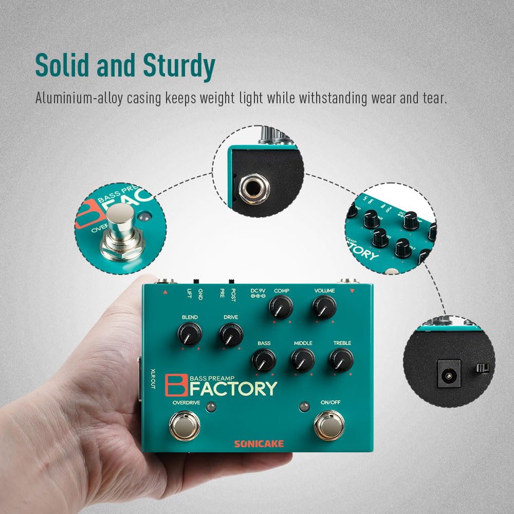 SONICAKE Preamp Compression Overdrive Bass Effector B Factory & &