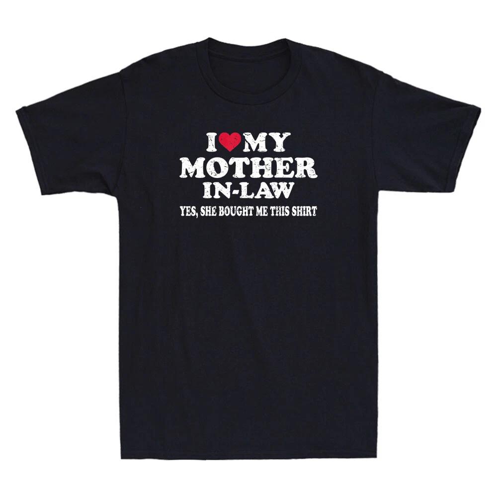 I Love My Mother-in-law For Son-in-law Funny Red Heart Love Moms Vintage T-Shirt L