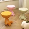 Mesa de Centro Cuadrada Corta Creativa Estilo Crema - Versátil Mesa Auxiliar Pequeña para Sala de Estar, Hogar, Sofá, Mesita de Noche, Móvil, Redonda o para Esquina.