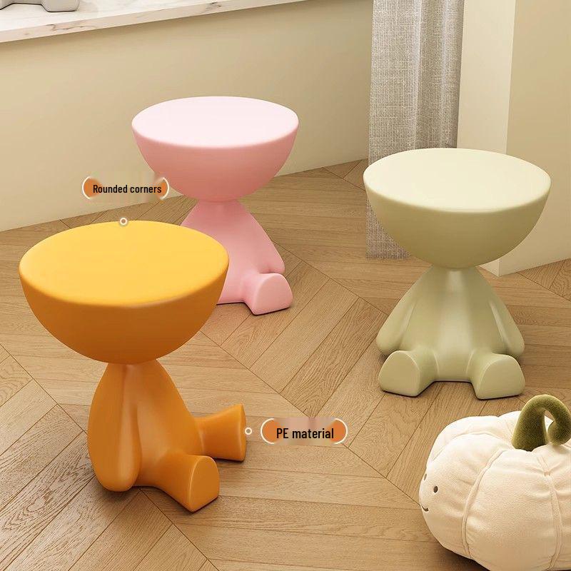 Mesa de Centro Cuadrada Corta Creativa Estilo Crema - Versátil Mesa Auxiliar Pequeña para Sala de Estar, Hogar, Sofá, Mesita de Noche, Móvil, Redonda o para Esquina.