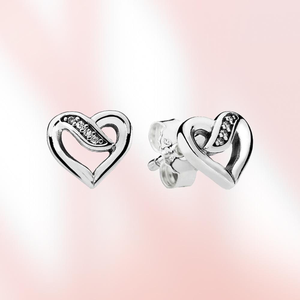 Silber S925 Sterling Schwalben Ohrring Feder Ohrringe Herz Passen Original Ohrring Frühlingsmode Mutter Frauen Schmuck Liebe Geschenk