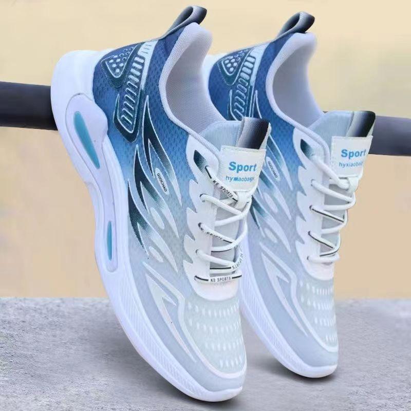 Breathable Flying Woven Fish Mesh Shoes for Students In Spring and Summer. Running, Leisure, Trendy and Versatile Sports Shoes for Men