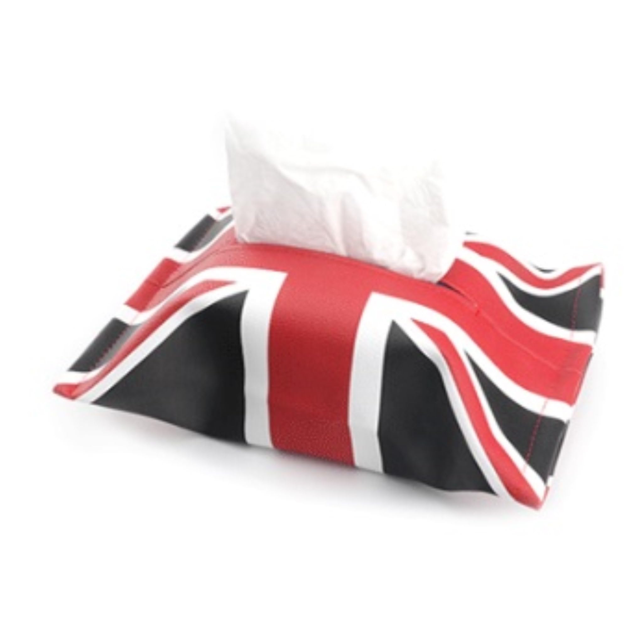 

King s Arm Leather Tissue Case/Cover, Union Jack (Black/Red)